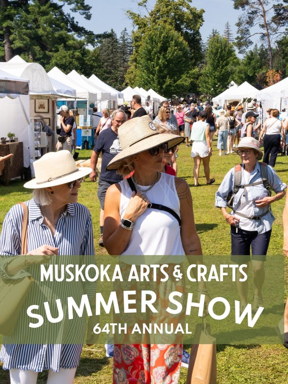 Shoppers browsing the Muskoka Arts and Crafts Summer Show