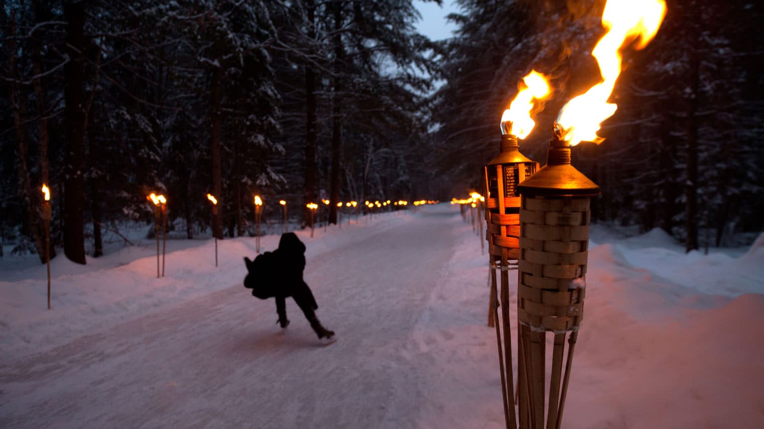Hearth and Ice Nights at Arrowhead Ice Skating Path in Muskoka